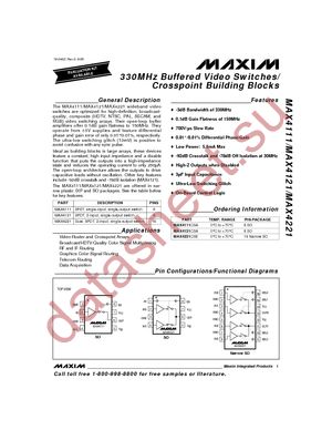 MAX4221CSE datasheet  